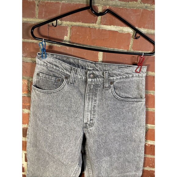 Vintage 90s Levi's 550 USA Made Grey Acid Stone Wash Cut Tag W31 L30, Real 31x30 - Picture 4 of 8